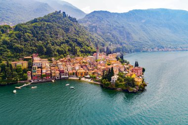 Varenna - Como Gölü (BT) - havadan görünümü