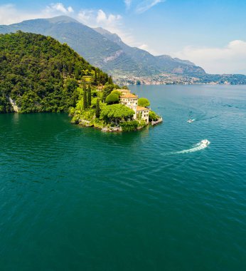 Villa del Balbianello (1787) - Lavedo - Lenno - Lake Como (IT) - Panoramic Aerial View clipart