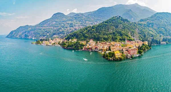 Varenna Lago Como Vista Aérea — Foto de Stock