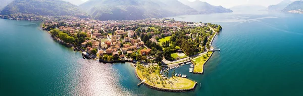 Dervio Jezero Como Panoramatický Vzdušný Výhled — Stock fotografie