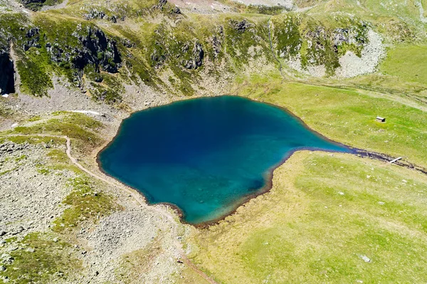 Val Grosina Val Sacco Valtellina Lakes Malghera Utsikt Från Luften — Stockfoto