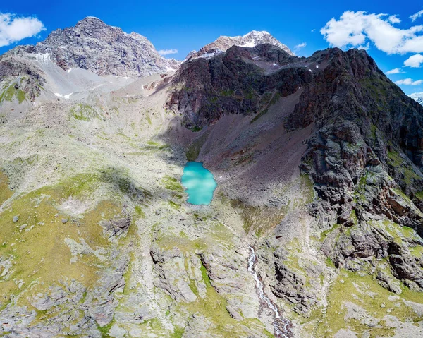 Val Grosina Val Avedo Lake Spalmo 2525 Bovenaanzicht — Stockfoto