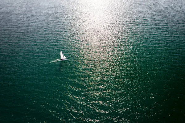 Катамаран Парусный Панорамный Вид Воздуха — стоковое фото