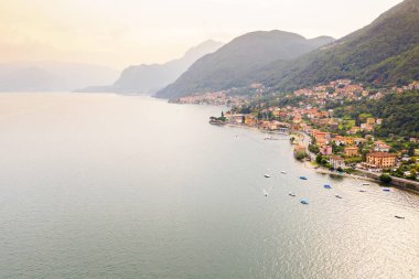 Como Gölü (It) - Santa Maria Rezzonico - havadan görünümü