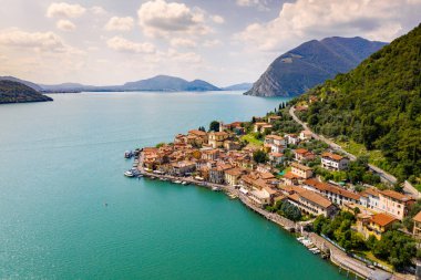 Iseo Gölü (It) - Peschiera Maraglio - havadan görünümü