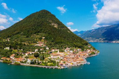 Iseo Gölü (It) - Peschiera Maraglio - havadan görünümü