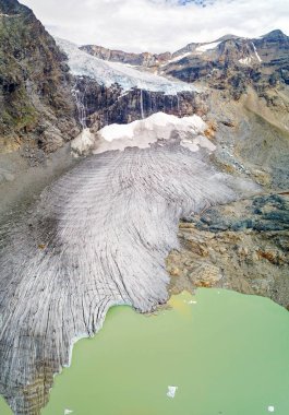 Alta Valmalenco (It) - Fellaria buzulunun havadan görünüşü - Temmuz 2017
