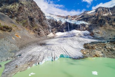 Alta Valmalenco (It) - Fellaria buzulunun havadan görünüşü - Temmuz 2017