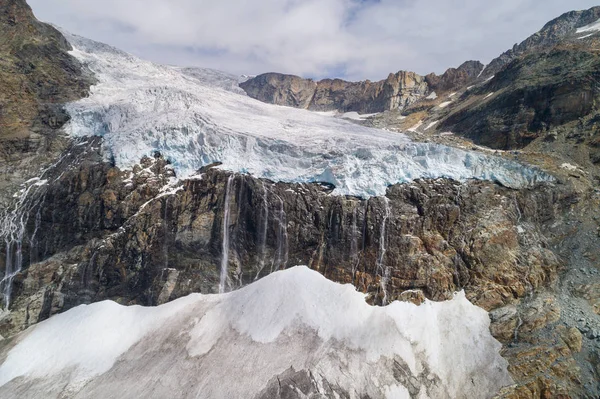 Alta Valmalenco Vista Aérea Del Glaciar Fellaria Julio 2017 —  Fotos de Stock