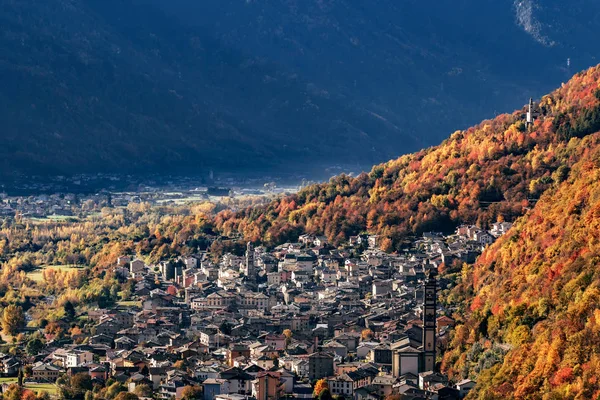 Grosotto Valtellina Vista Outono — Fotografia de Stock