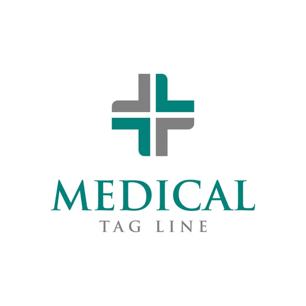 Plantilla Diseño Logotipo Médico Cruz — Vector de stock