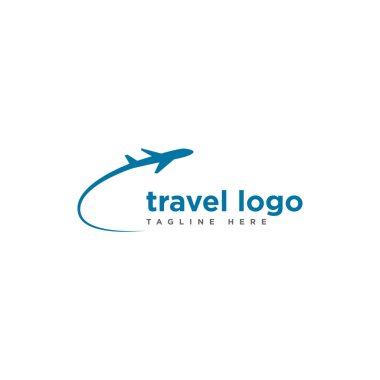 Uçak seyahat logo tasarlamak vektör