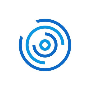 Soyut Çember Logo Tasarım Vektörü