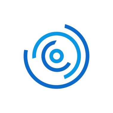 Soyut Çember Logo Tasarım Vektörü