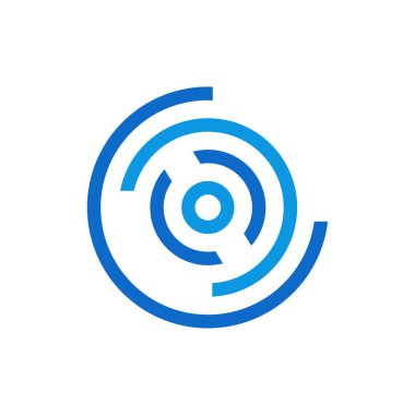 Soyut Çember Logo Tasarım Vektörü