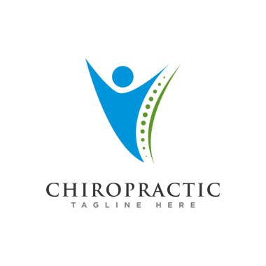 chiropractic logo tasarım vektörü