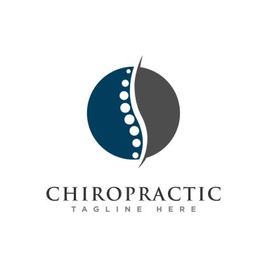 chiropractic logo tasarım vektörü