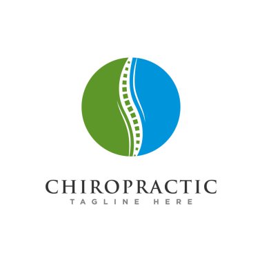 chiropractic logo tasarım vektörü