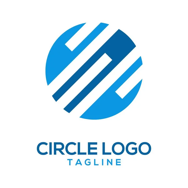 Soyut Çember Logo Tasarım Vektörü