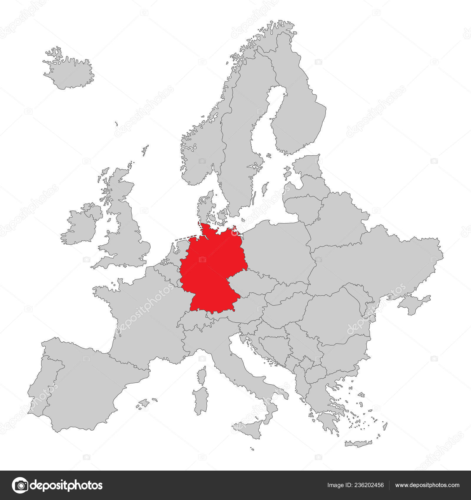 Europe Map Europe Germany High Detailed ⬇ Vector Image By © Ii Graphics