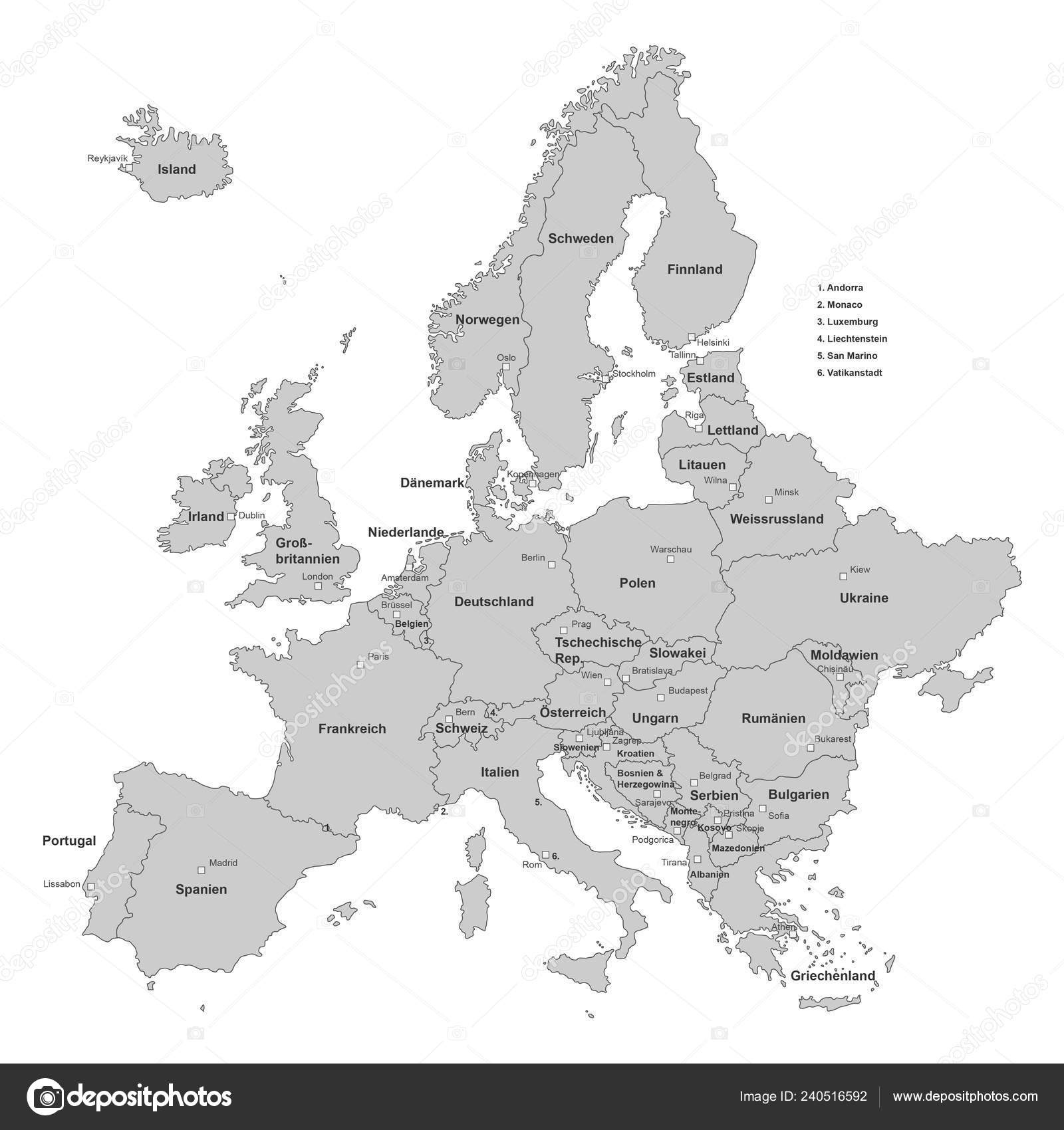 欧洲地图详细的向量文件图库矢量图作者：© ii-graphics 240516592