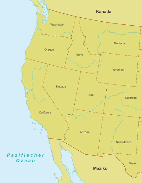 West Coast Wonders Explore The US Map Depositphotos 246459118 Stock Illustration Map West Coast United States