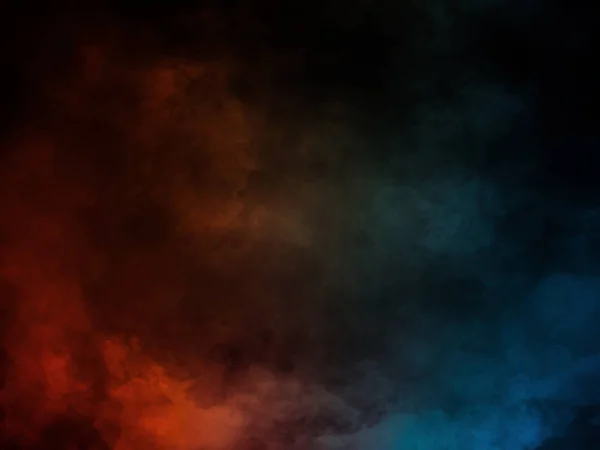 Αφηρημένη Διτονικού Χρώματος Πορτοκαλί Μπλε Ομίχλη Απομονωμένες Ειδικά Εφέ Καπνός — Φωτογραφία Αρχείου