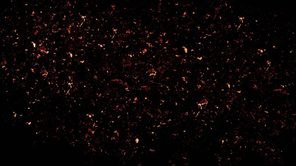 Fiamme Fuoco Particelle Con Scintille Uno Sfondo Nero — Foto Stock