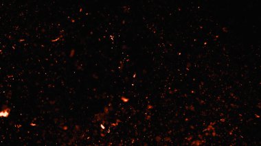 Siyah arka plan, karanlık doku patlama hareket toz sprey üzerine izole etkisi toz enkaz ateş