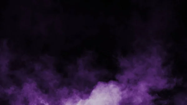 抽象紫色烟雾雾在黑色背景上 设计元素 — 图库照片