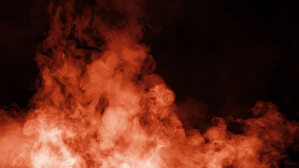 Fumée Feu Brouillard Texture Effet Brumeux Superpositions Sur Fond Noir — Photo