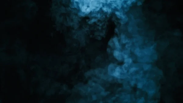 Nebbia Astratta Blu Fumo Uno Sfondo Nero Texture Elemento Design — Foto Stock