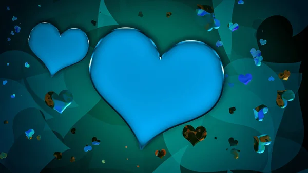 Дизайн Шаблона Heart Valentine Day Background Colorful Confetti Hearts Isolated — стоковое фото