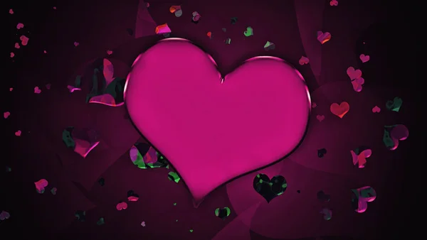 Modelo Design Coração Para Dia Dos Namorados Fundo Corações Confete — Fotografia de Stock