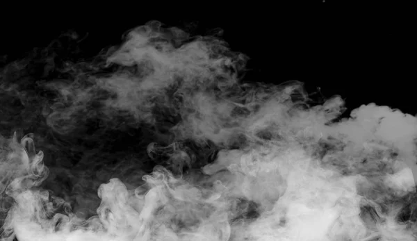 Туман Туман Впливають Чорний Фон Накладання Текстури Диму — стокове фото