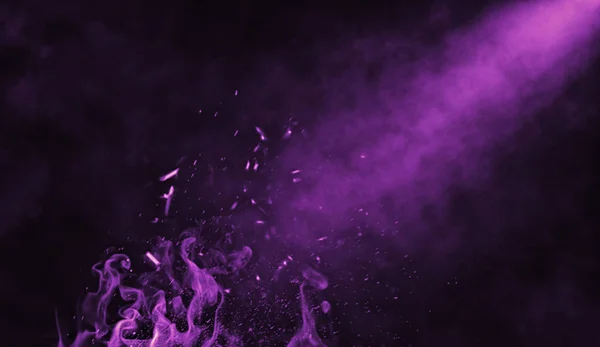 Дым Сухого Льда Затуманивает Текстуру Пола Идеальный Фиолетовый Эффект Тумана — стоковое фото