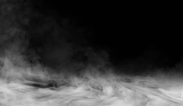 Brandrauch Auf Dem Fußboden Isolierter Schwarzer Hintergrund — Stockfoto