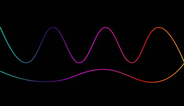 パーティー クラブ ディスコのカラフルな音の波 オーディオのイコライザー技術 携帯アプリのイラスト — ストック写真