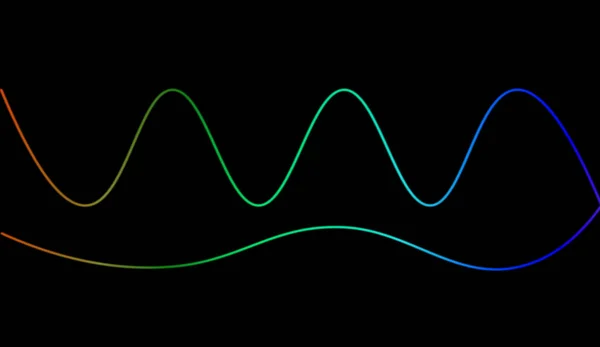 パーティー クラブ ディスコのカラフルな音の波 オーディオのイコライザー技術 携帯アプリのイラスト — ストック写真
