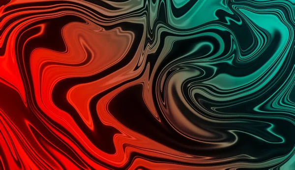 液体抽象波模式与迷幻混沌图形艺术 数字纹理背景 — 图库照片