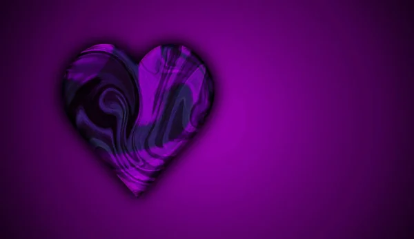 Fondo Corazón Púrpura Arte Digital Para Espacio Copia —  Fotos de Stock