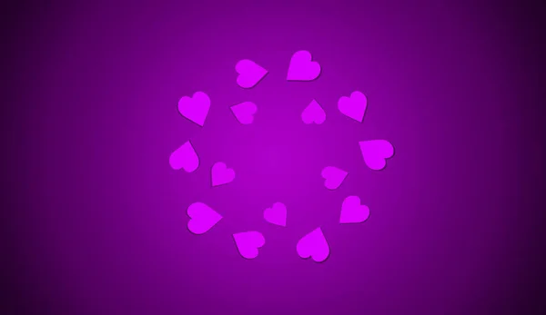 Фиолетовые Сердца День Святого Валентина Фон — стоковое фото