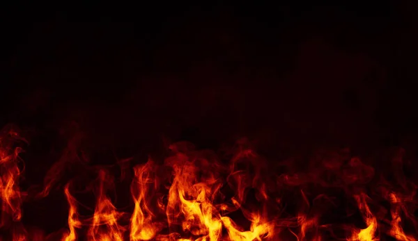 Feuer Mit Rauch Auf Isoliertem Hintergrund Textur Overlays — Stockfoto