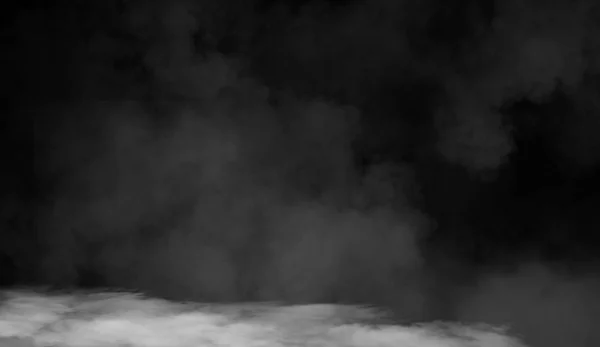 Nebbia Fumo Isolato Effetto Speciale Sul Pavimento Nuvolosità Bianca Nebbia — Foto Stock