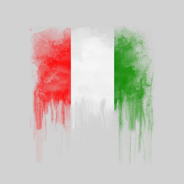 Watercolor Flag Italy Art Painted Italy National Flag — Stock Photo, Image