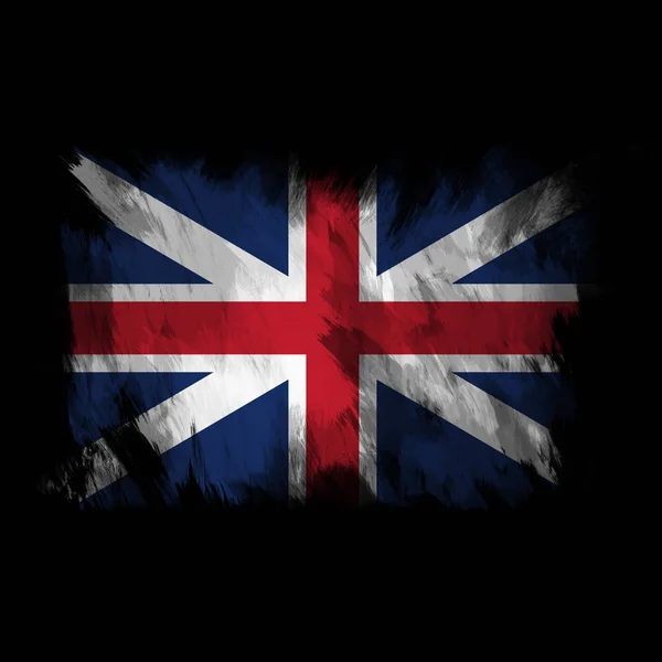 Watercolor Flag United Kingdom Art Painted Britannia National Flag — Stock Photo, Image