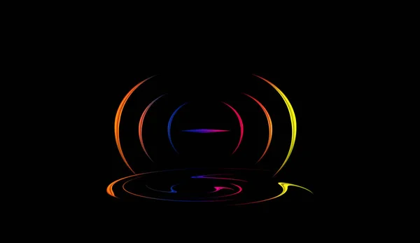 五颜六色的声波派对 俱乐部 迪斯科舞厅 音频均衡器技术 移动应用的插图 — 图库照片