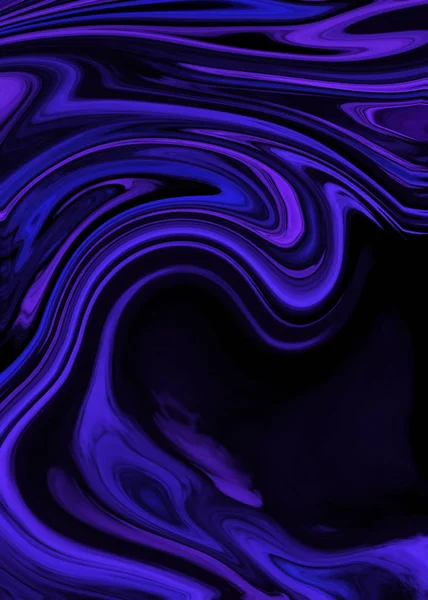 抽象蓝色 Llquid 漩涡图案 用于创建艺术品和版画 — 图库照片