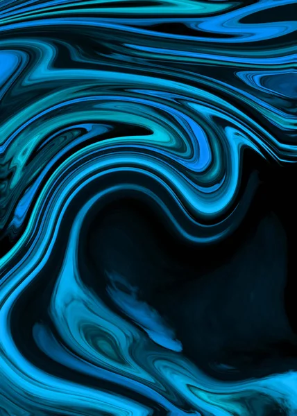 Abstract Azure Llquid Swirl Pattern Creating Artworks Prints — Stock Photo, Image