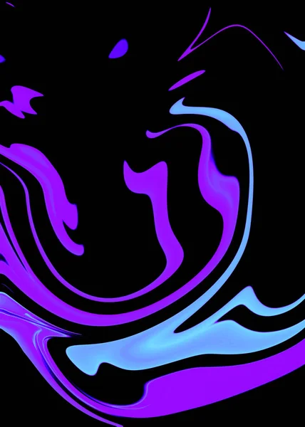 Colorful Purple Blue Cyberpunk Abstract Background Liquid Wave Texture — Stock Photo, Image